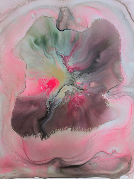 "Cilia", Original Fluid Abstract Artwork, 8" x 10"