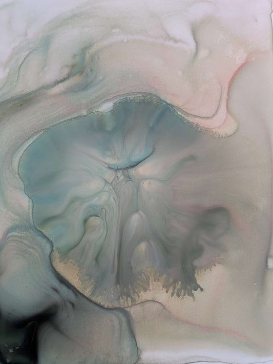 "Fingers", Original Fluid Abstract Artwork, 8" x 10"