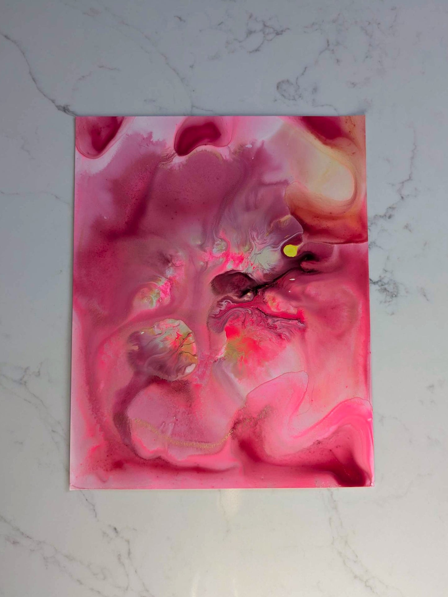 "Optic", Original Fluid Abstract Artwork, 8" x 10"