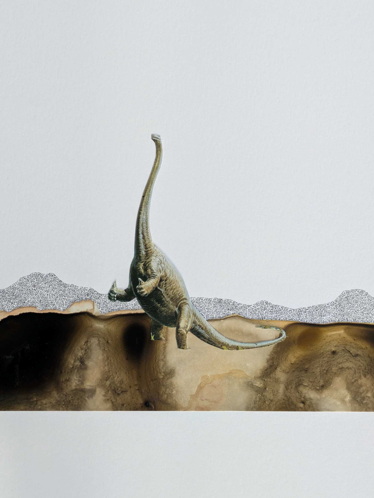 "Quicksand", Original Mixed Media Abstract Artwork, 8" x 10"