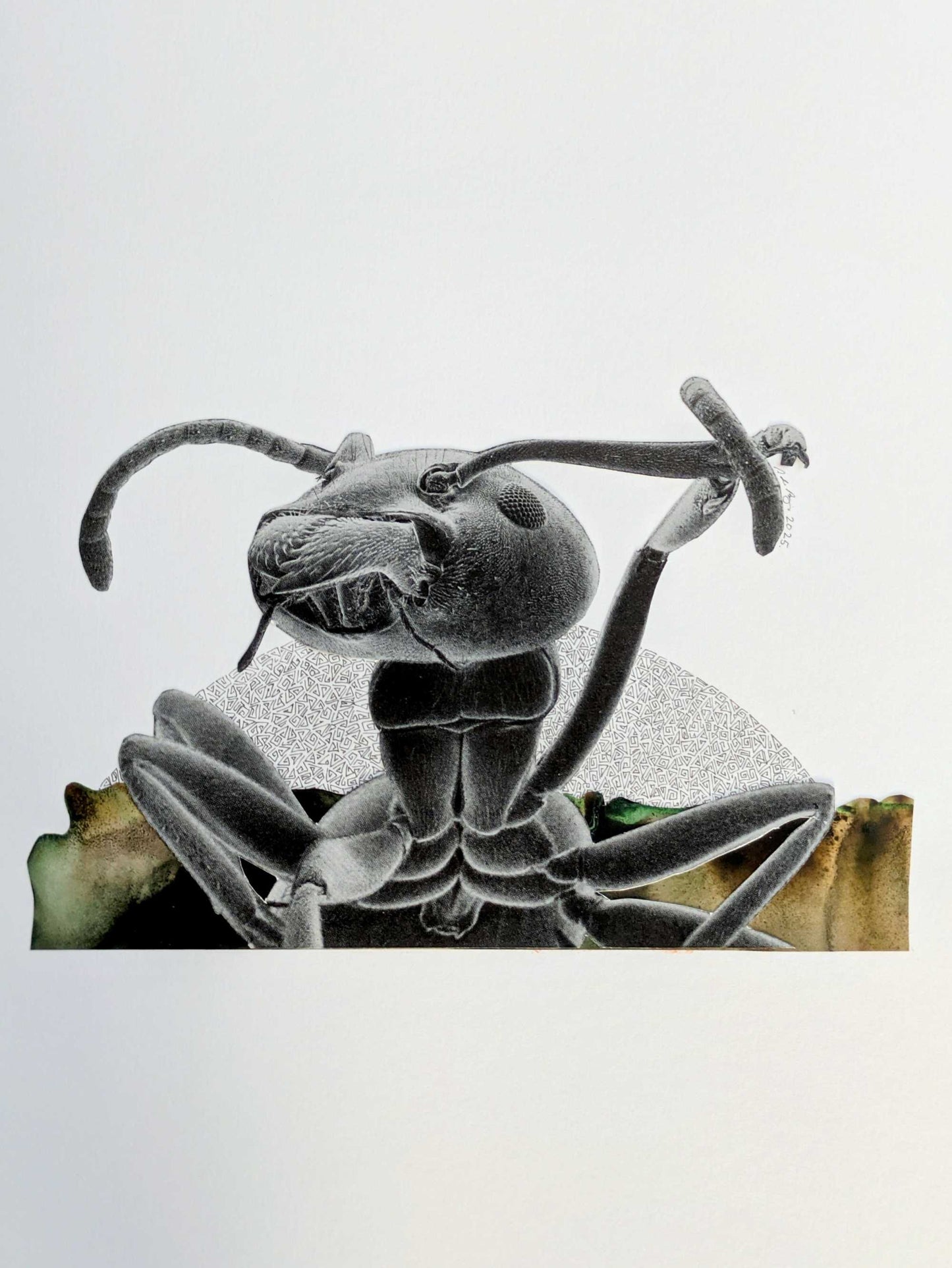 "Smile", Original Mixed Media Abstract Artwork, 8" x 10"