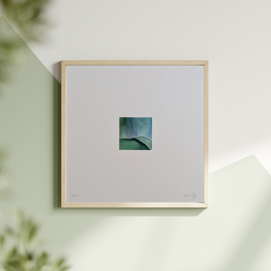 Memento:  Land & Sea | Hand-Cut 2" x 2" Original