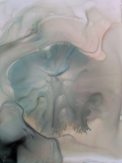 "Fingers", Original Fluid Abstract Artwork, 8" x 10"