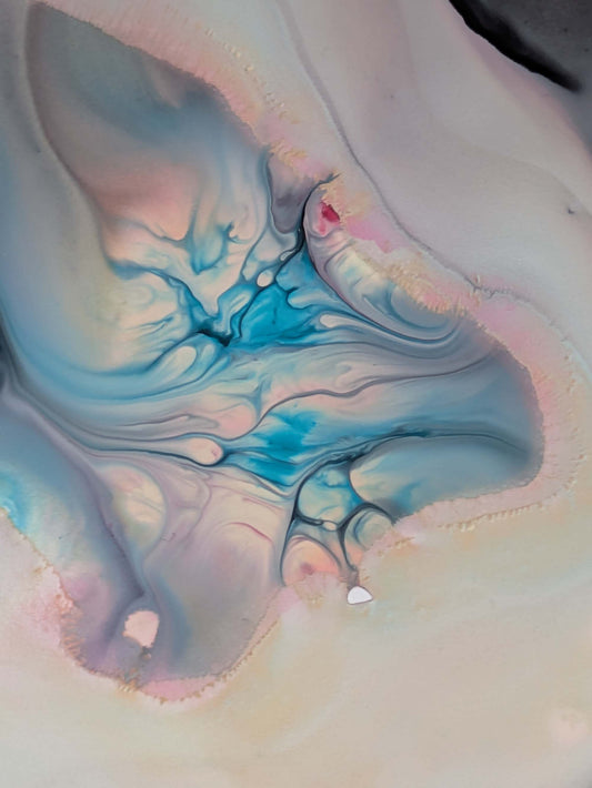 "Layers", Original Fluid Abstract Artwork, 8" x 10"