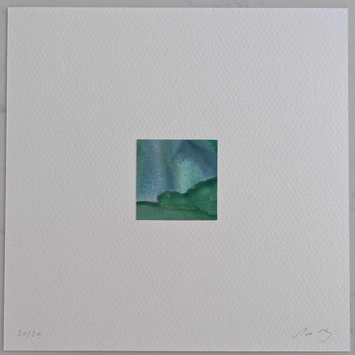 Memento:  Land & Sea | Hand-Cut 2" x 2" Original