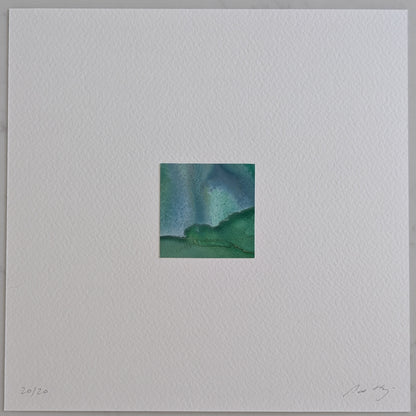 Memento:  Land & Sea | Hand-Cut 2" x 2" Original