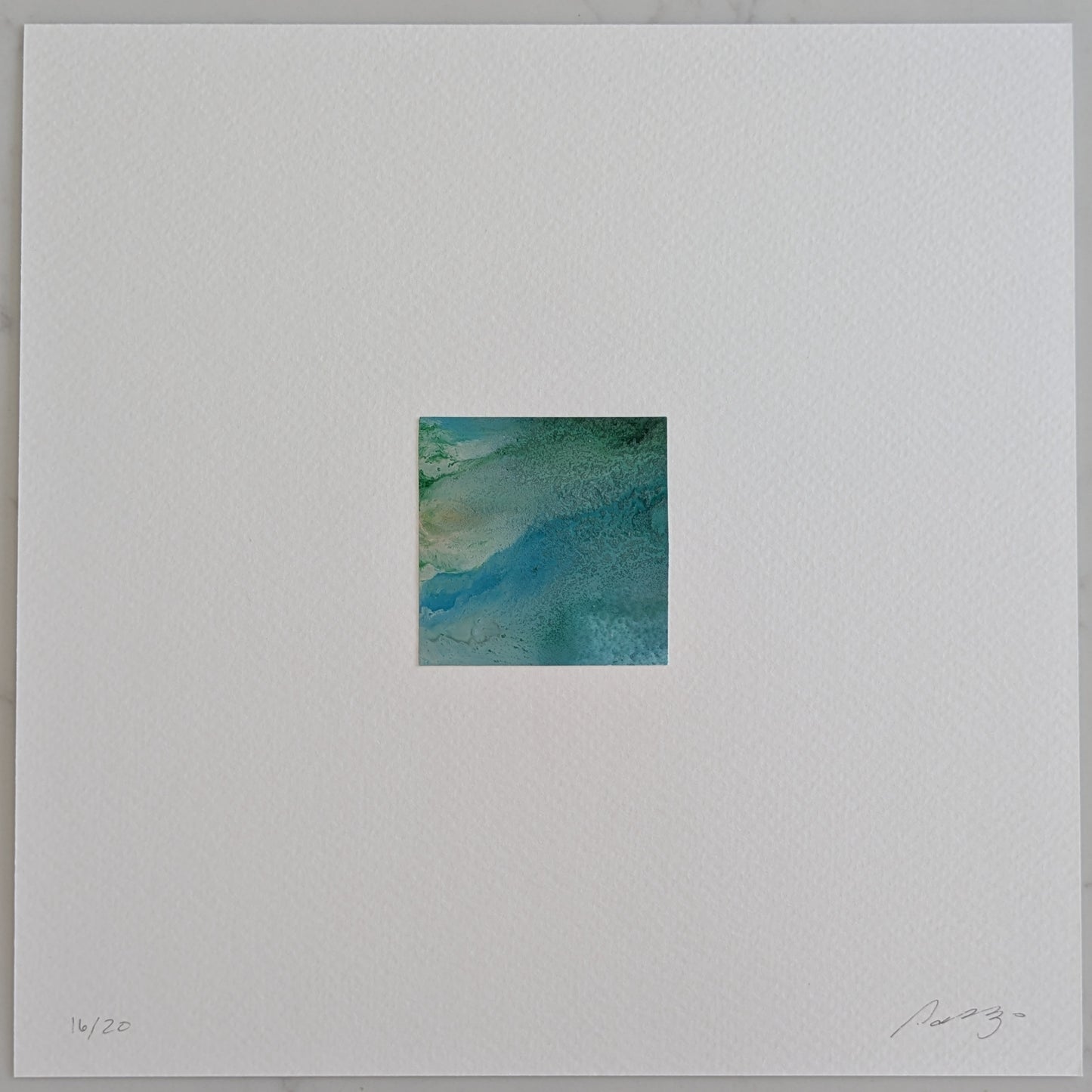 Memento:  Land & Sea | Hand-Cut 2" x 2" Original