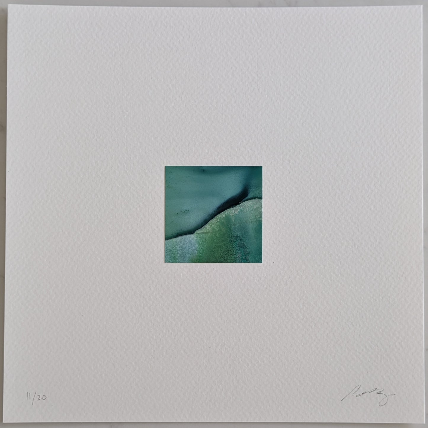 Memento:  Land & Sea | Hand-Cut 2" x 2" Original