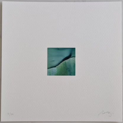 Memento:  Land & Sea | Hand-Cut 2" x 2" Original