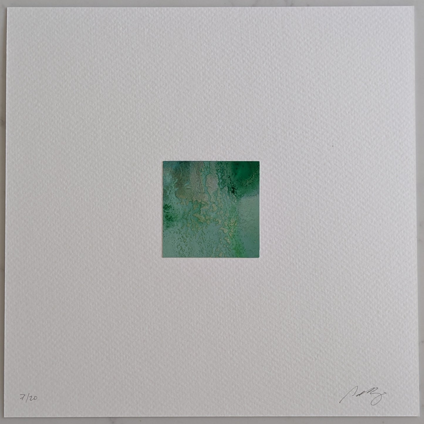 Memento:  Land & Sea | Hand-Cut 2" x 2" Original