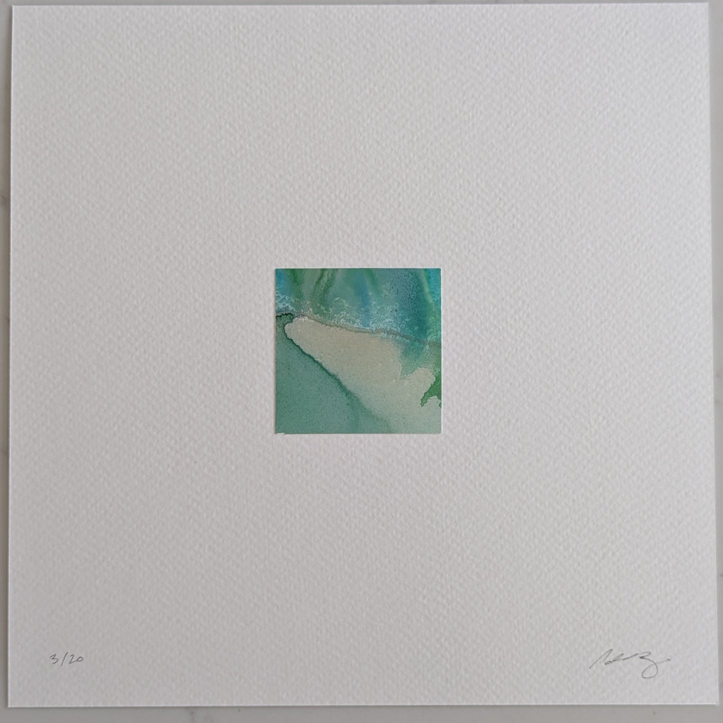 Memento:  Land & Sea | Hand-Cut 2" x 2" Original