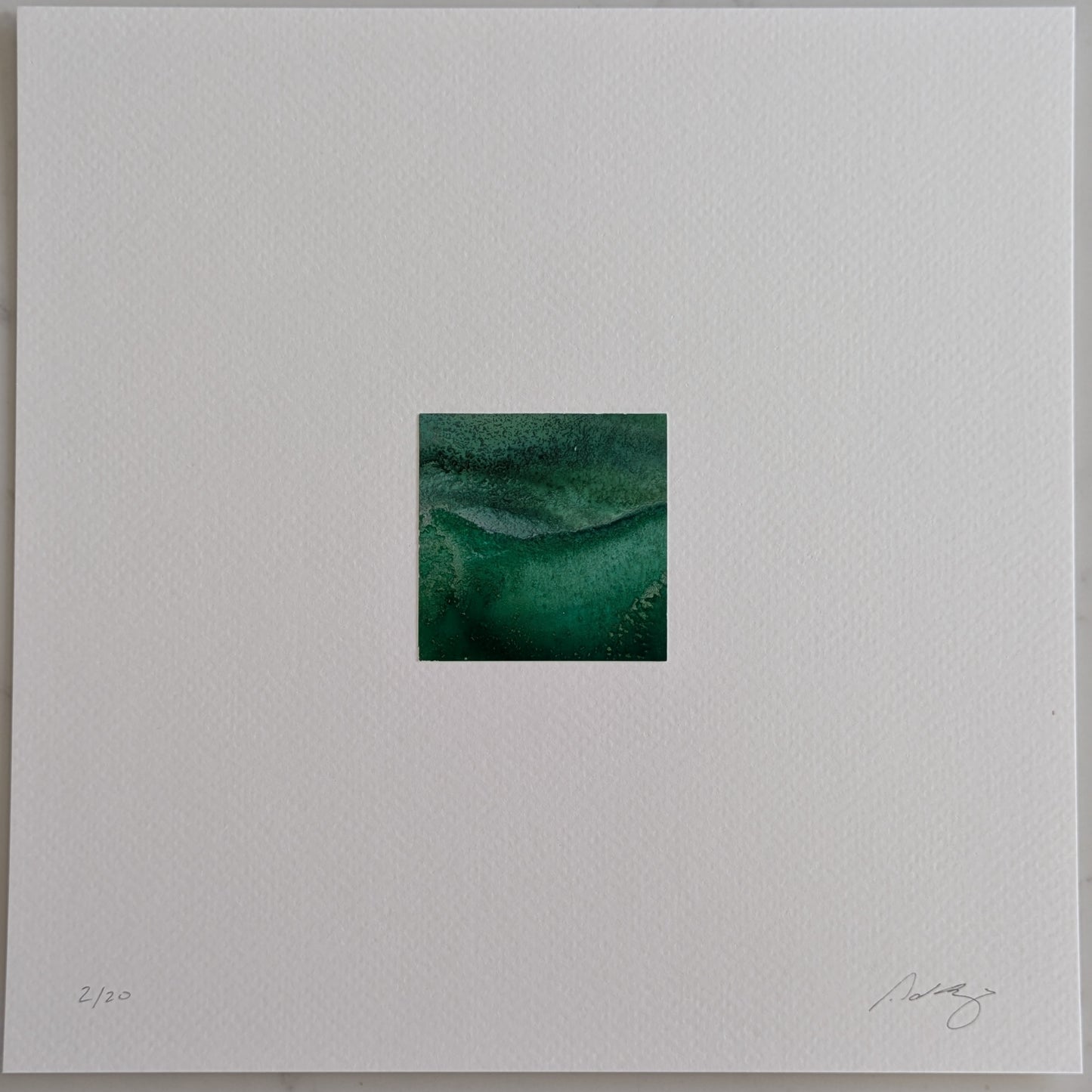 Memento:  Land & Sea | Hand-Cut 2" x 2" Original