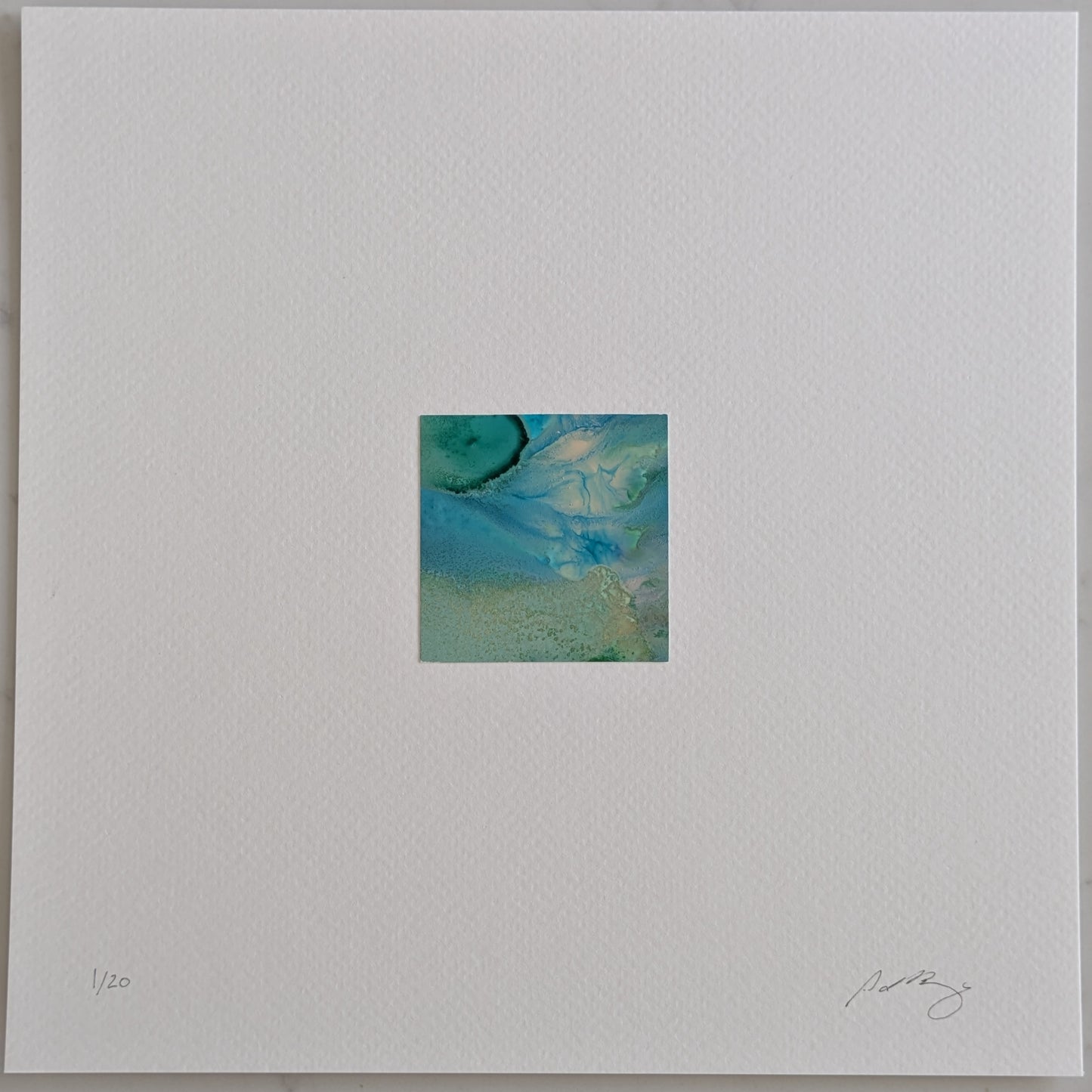 Memento:  Land & Sea | Hand-Cut 2" x 2" Original