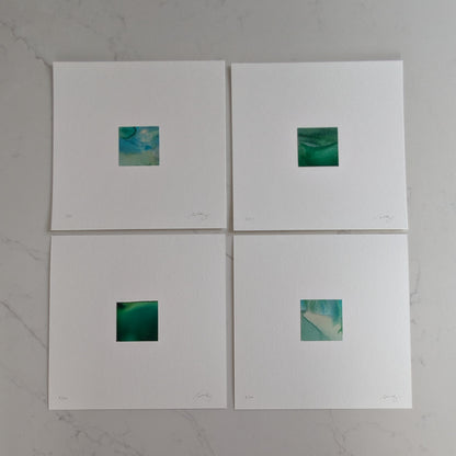 Memento:  Land & Sea | Hand-Cut 2" x 2" Original