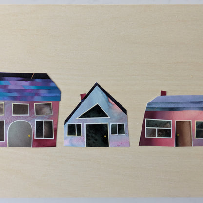 A Home in the Cosmos, Original Collage, One-of-a-kind Mixed Media Artwork