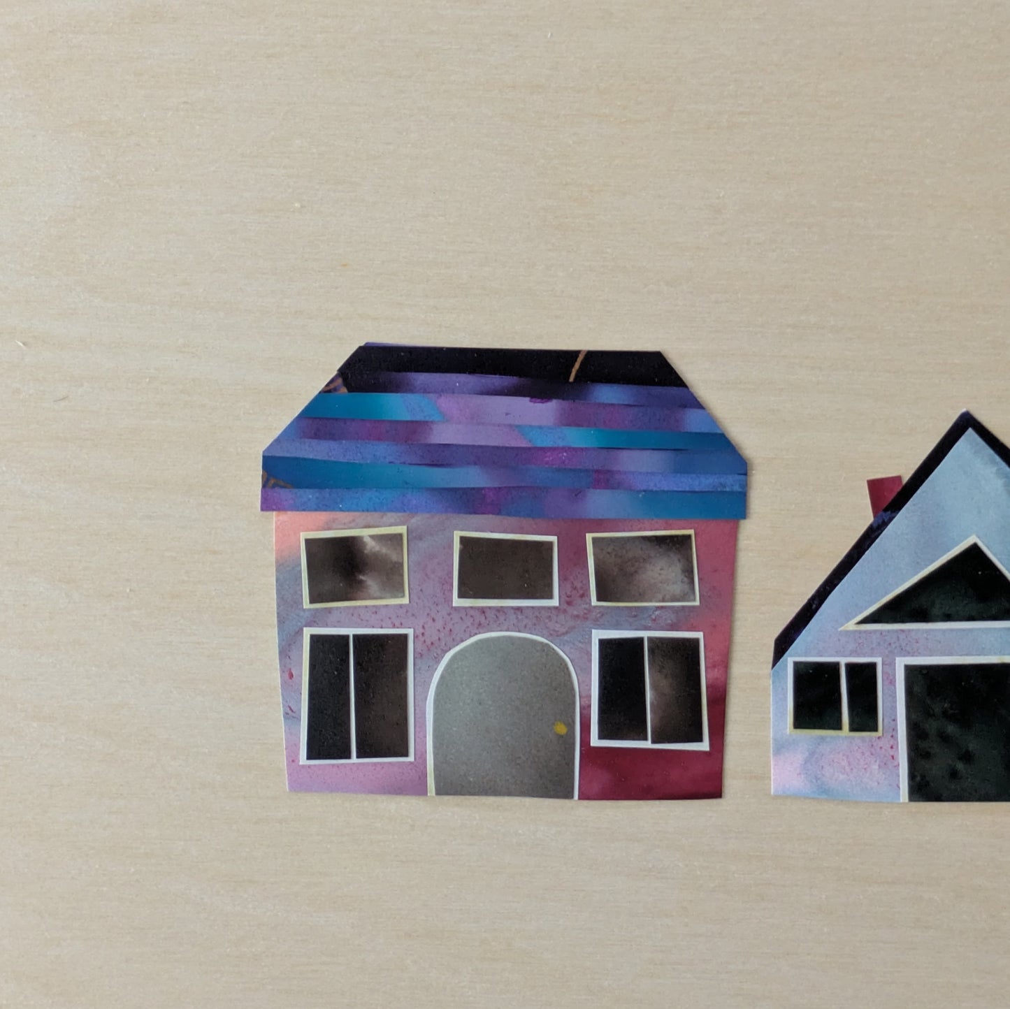 A Home in the Cosmos, Original Collage, One-of-a-kind Mixed Media Artwork