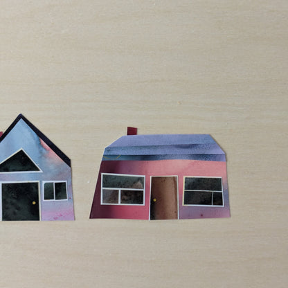 A Home in the Cosmos, Original Collage, One-of-a-kind Mixed Media Artwork