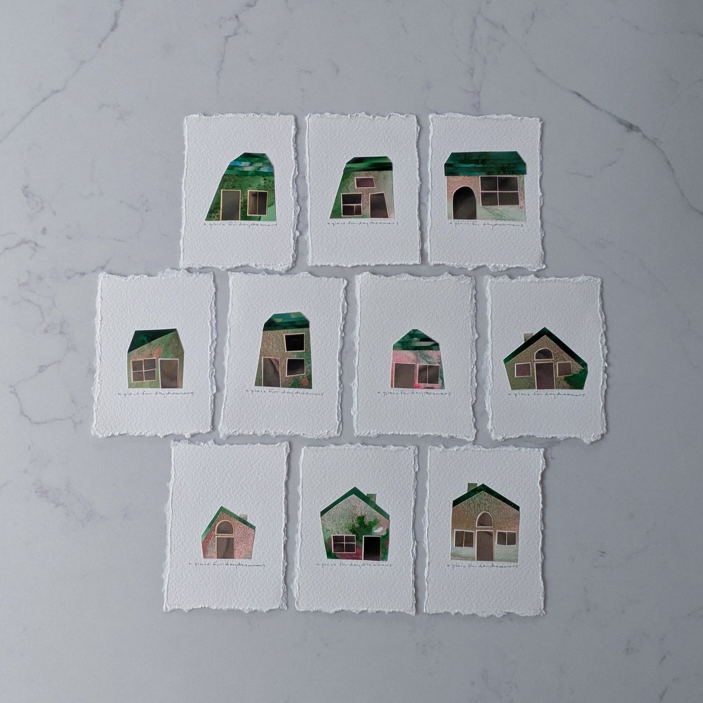 A Place For Daydreamers, Tiny House Collage, Art Card, ACEO, 2.5" x 3.5"