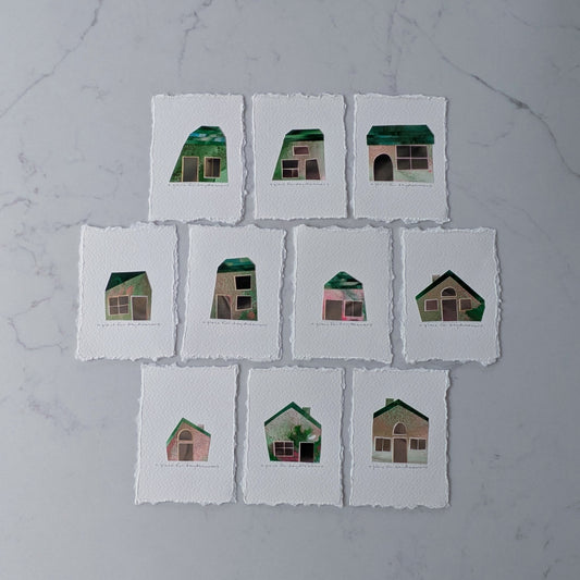 A Place For Daydreamers, Tiny House Collage, Art Card, ACEO, 2.5" x 3.5"
