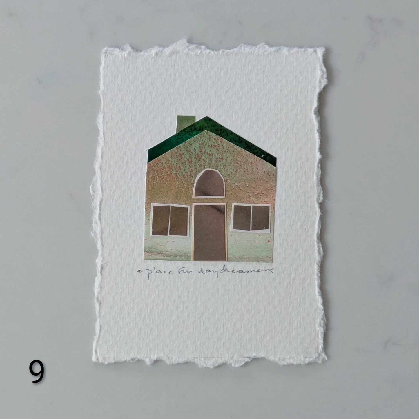 A Place For Daydreamers, Tiny House Collage, Art Card, ACEO, 2.5" x 3.5"