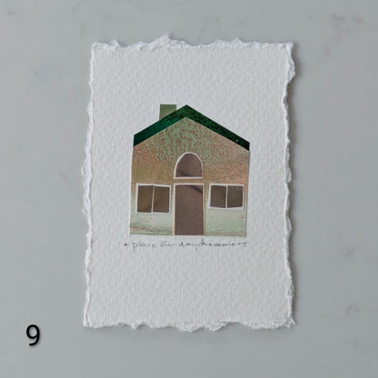 A Place For Daydreamers, Tiny House Collage, Art Card, ACEO, 2.5" x 3.5"