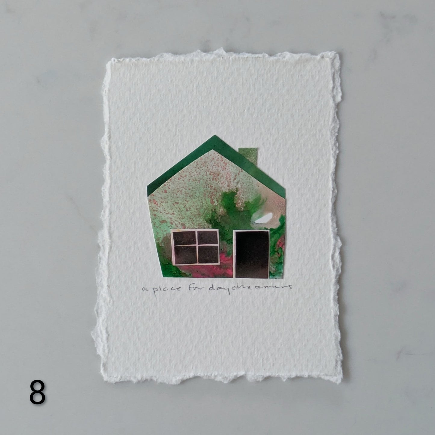 A Place For Daydreamers, Tiny House Collage, Art Card, ACEO, 2.5" x 3.5"