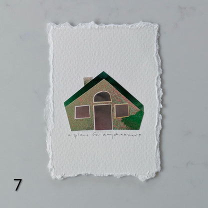 A Place For Daydreamers, Tiny House Collage, Art Card, ACEO, 2.5" x 3.5"