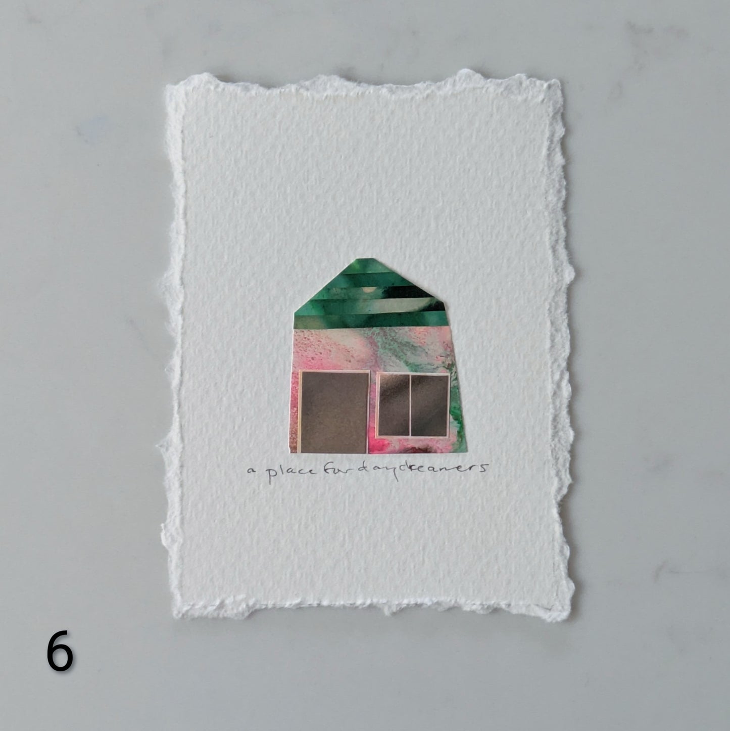A Place For Daydreamers, Tiny House Collage, Art Card, ACEO, 2.5" x 3.5"