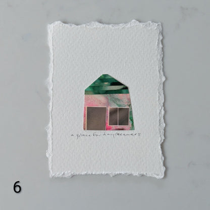 A Place For Daydreamers, Tiny House Collage, Art Card, ACEO, 2.5" x 3.5"
