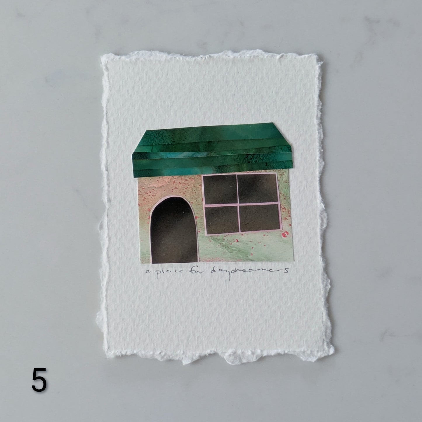 A Place For Daydreamers, Tiny House Collage, Art Card, ACEO, 2.5" x 3.5"