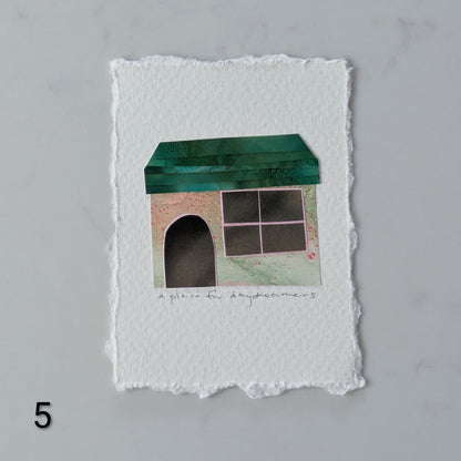 A Place For Daydreamers, Tiny House Collage, Art Card, ACEO, 2.5" x 3.5"