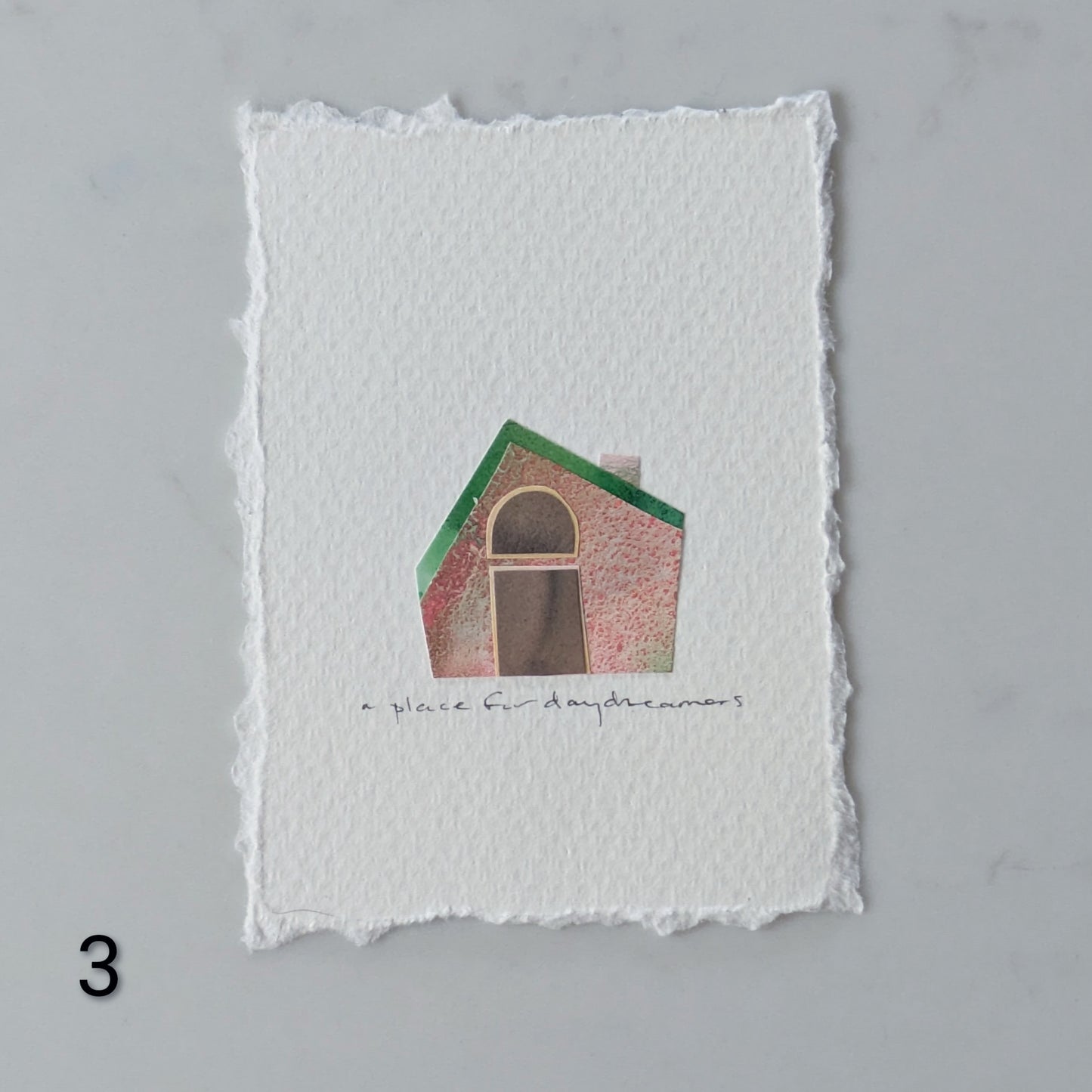 A Place For Daydreamers, Tiny House Collage, Art Card, ACEO, 2.5" x 3.5"