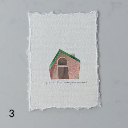 A Place For Daydreamers, Tiny House Collage, Art Card, ACEO, 2.5" x 3.5"