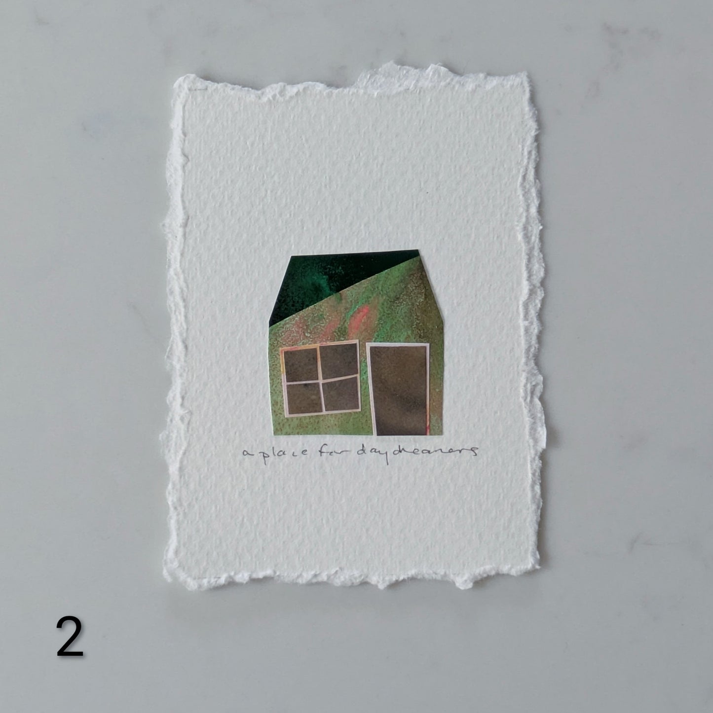 A Place For Daydreamers, Tiny House Collage, Art Card, ACEO, 2.5" x 3.5"