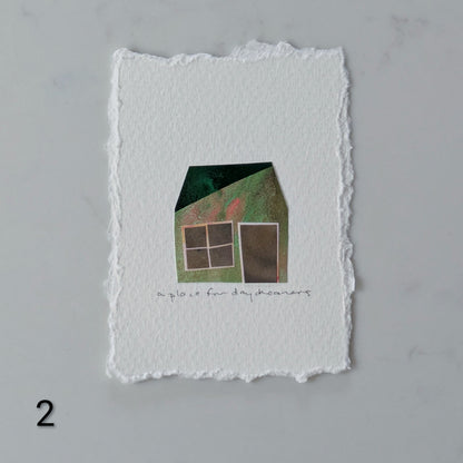A Place For Daydreamers, Tiny House Collage, Art Card, ACEO, 2.5" x 3.5"