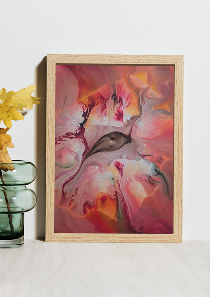 "The Observer", Limited Edition Print, only 20 available, Fluid Abstract Artwork Captured Mid-Flow, 8" x 10"