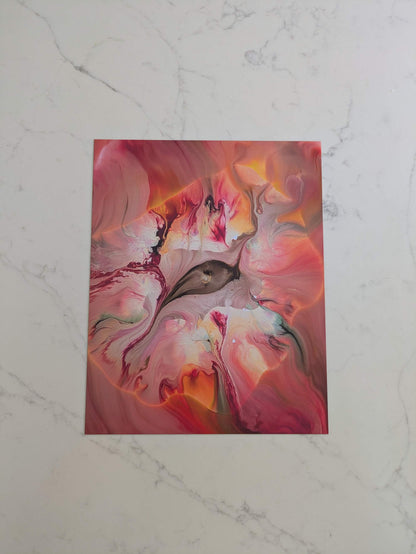 "The Observer", Limited Edition Print, only 20 available, Fluid Abstract Artwork Captured Mid-Flow, 8" x 10"