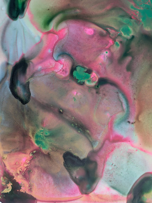 "Toxic", Original Fluid Abstract Artwork, 8" x 10"