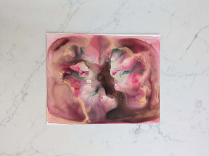 "Tree of Life", Original Fluid Abstract Artwork, 10" x 8"