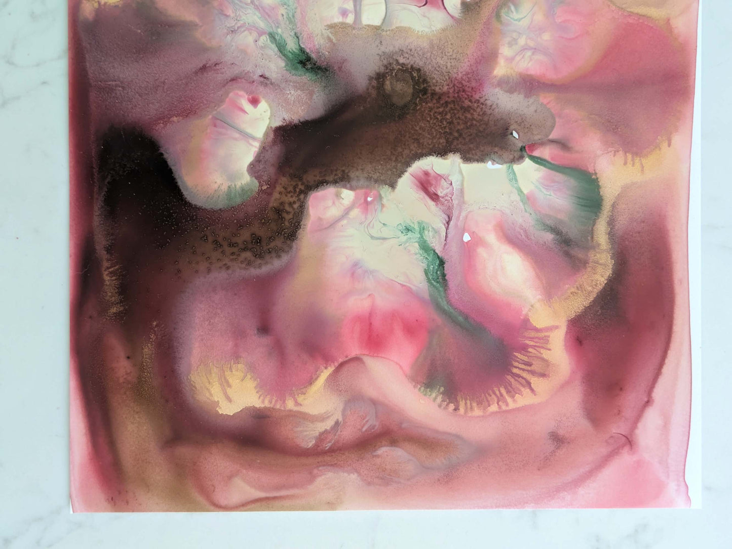 "Tree of Life", Original Fluid Abstract Artwork, 10" x 8"
