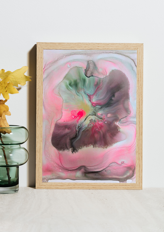 "Cilia", Original Fluid Abstract Artwork, 8" x 10"