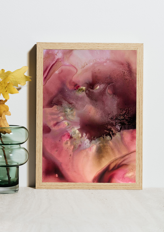 "Tendrils", Original Fluid Abstract Artwork, 8" x 10"