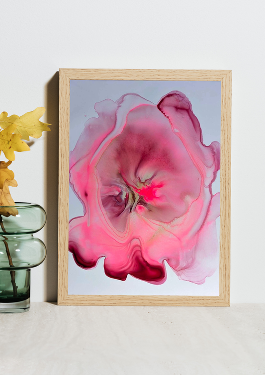 "Spill", Original Fluid Abstract Artwork, 8" x 10"