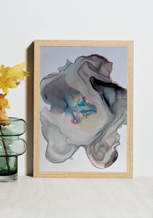 "Layers", Original Fluid Abstract Artwork, 8" x 10"