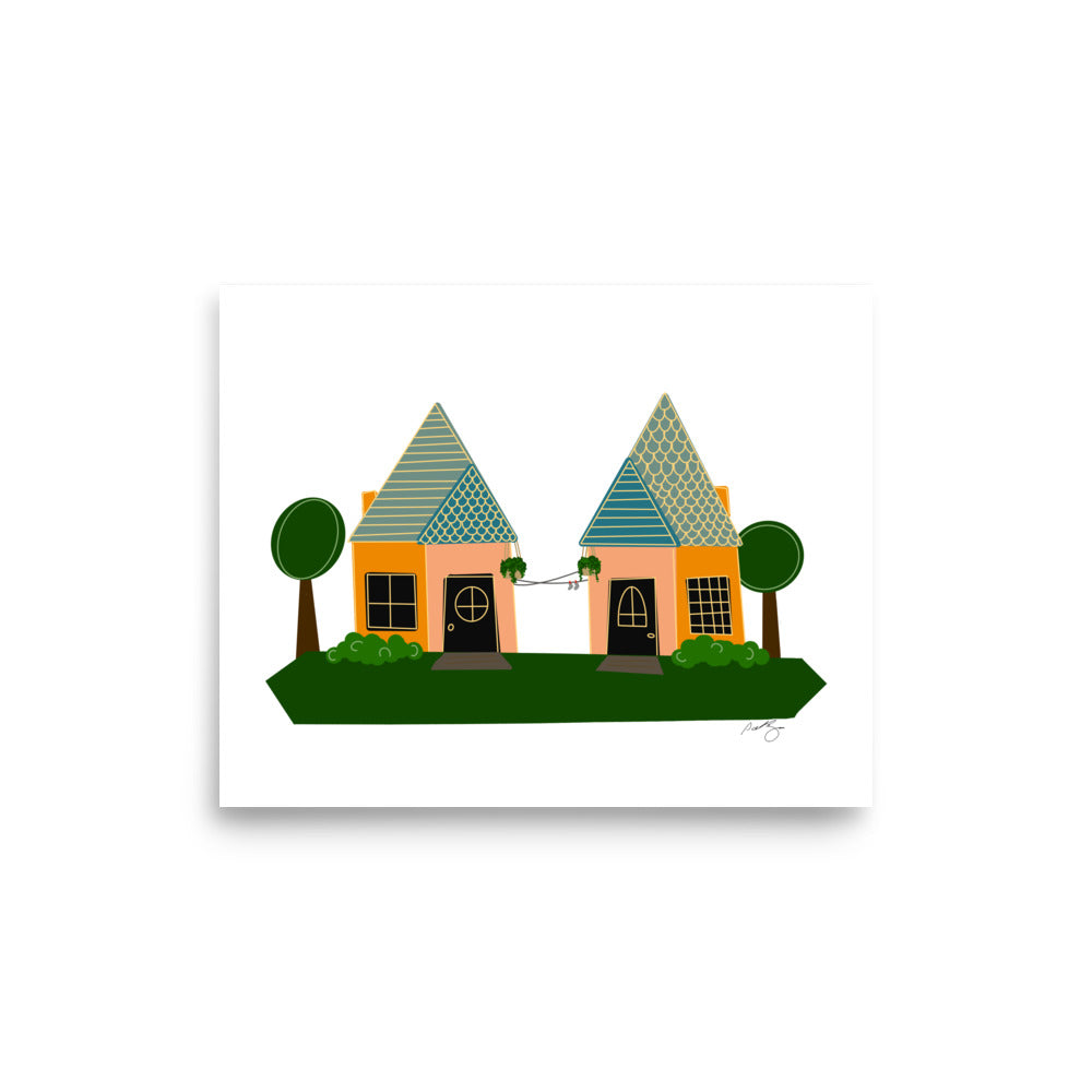 Neighbors, 8" x 10" Art Poster